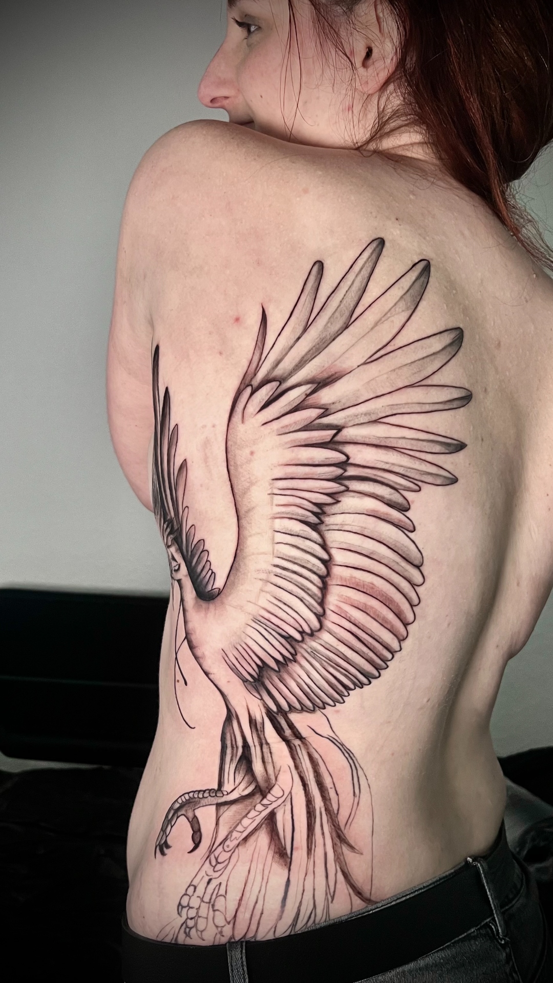 Kranich Rücken Tattoo